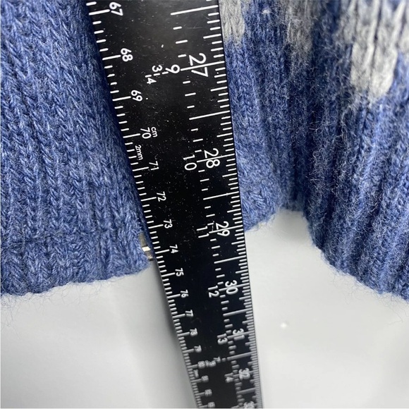 American Priority Cardigan Sweater Men’s  Large Blue White Full Zip USA Vintage - Picture 3 of 7